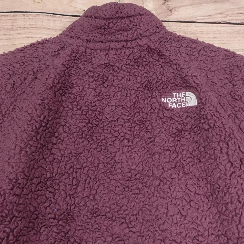 North Face Jacket Girls Large 14/16 Purple Fleece Full Zip Longline Sherpa Cozy